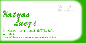 matyas luczi business card